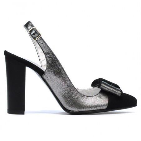 Damen Sandalen 1267 schwarz Antilope kombiniert