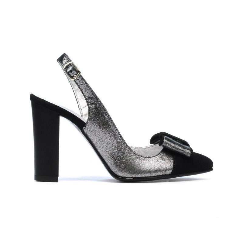 Damen Sandalen 1267 schwarz Antilope kombiniert
