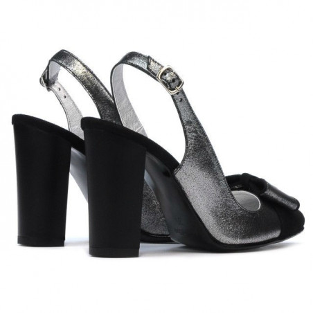 Damen Sandalen 1267 schwarz Antilope kombiniert