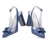 Damen-Sandalen 1267 kombiniert blau Lack