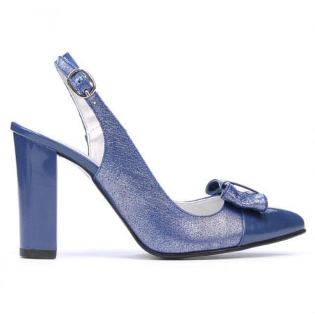 Damen-Sandalen 1267 kombiniert blau Lack
