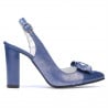 Damen-Sandalen 1267 kombiniert blau Lack