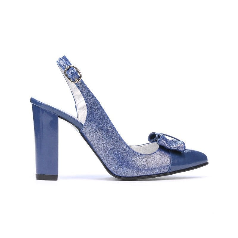 Damen-Sandalen 1267 kombiniert blau Lack