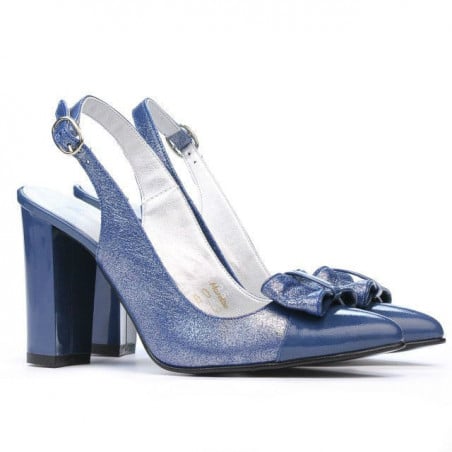 Damen-Sandalen 1267 kombiniert blau Lack