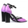 Damen Sandalen 1266 Lack Lila+Schwarz
