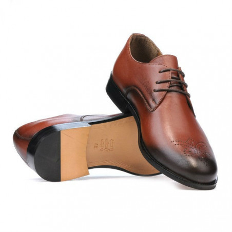 Elegante Herrenschuhe 878 in Cognac