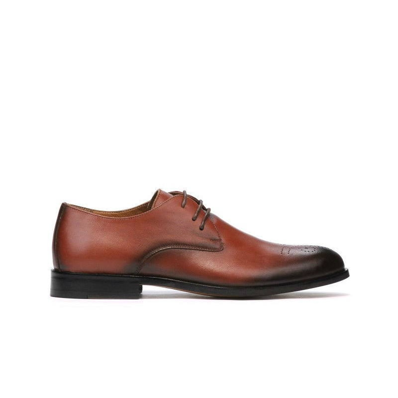 Elegante Herrenschuhe 878 in Cognac