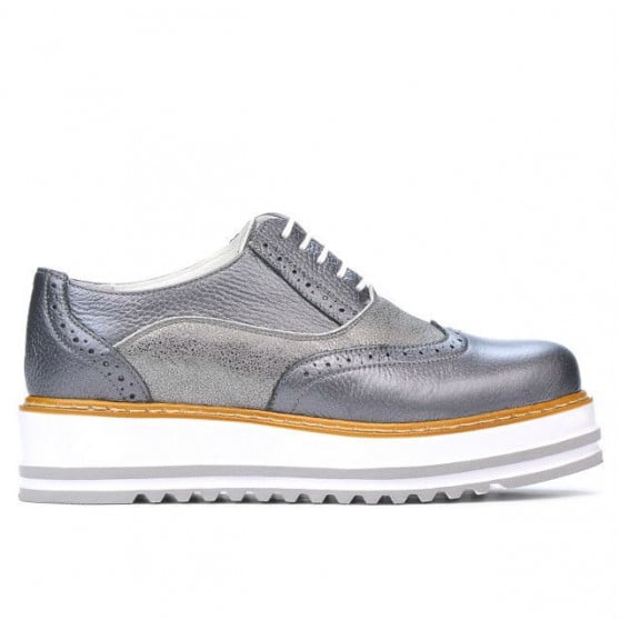 Damen-Casual-Schuhe 683-1 graues Perlmutt kombiniert Damen-Casual-Schuhe 683-1 graues Perlmutt kombiniert