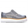 Damen-Casual-Schuhe 683-1 graues Perlmutt kombiniert