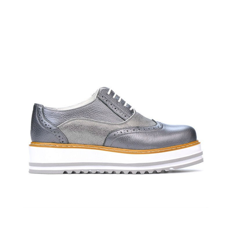 Damen-Casual-Schuhe 683-1 graues Perlmutt kombiniert
