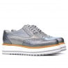 Damen-Casual-Schuhe 683-1 graues Perlmutt kombiniert