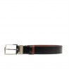 Herren Gürtel 08b zweifarbig biz schwarz+braun