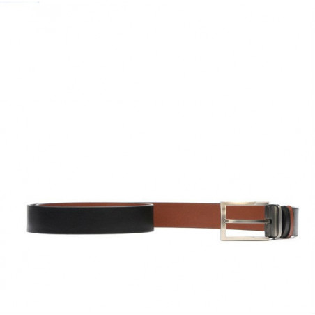 Herren Gürtel 08b zweifarbig biz schwarz+braun