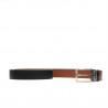 Herren Gürtel 08b zweifarbig biz schwarz+braun