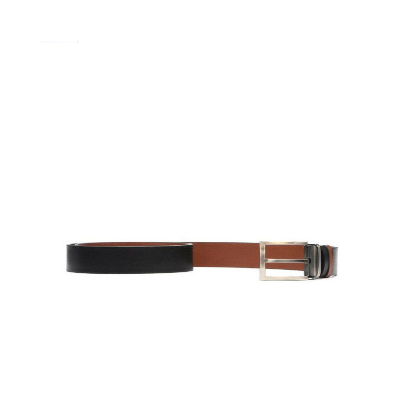 Herren Gürtel 08b zweifarbig biz schwarz+braun