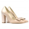 Elegante Damenschuhe 1262 Elfenbein Lack