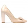 Elegante Damenschuhe 1262 Elfenbein Lack