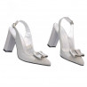 Damen Sandalen 1267 grau Antilope kombiniert