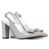 Damen Sandalen 1267 grau Antilope kombiniert
