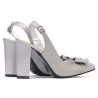 Damen Sandalen 1267 grau Antilope kombiniert