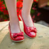 Damen-Ballerinas 638 rot lifestyle
