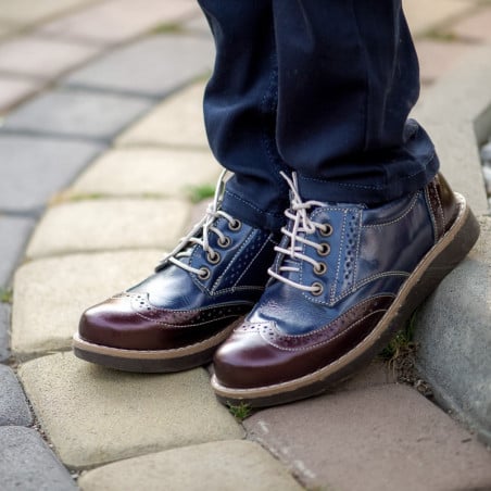 Kinderschuhe 154 Lack Bordeaux kombiniert