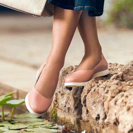 Damen Ballerinas 677-1 Rosa