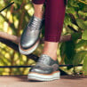 Damen-Casual-Schuhe 683-1 graues Perlmutt kombiniert