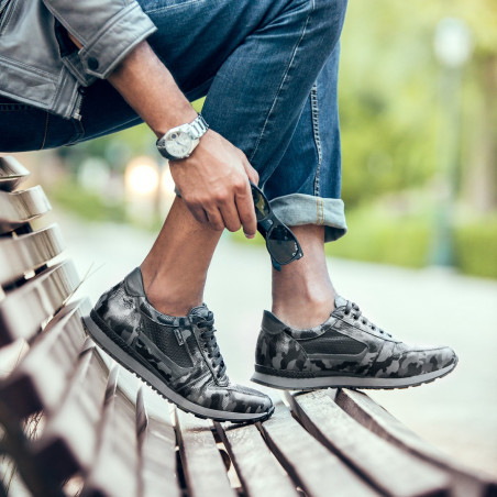 Herrensportschuhe 833 grau Camouflage lifestyle