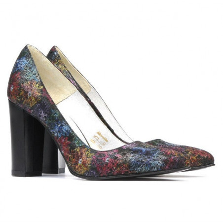 Elegante Damenschuhe 1261 Pastell Schwarz