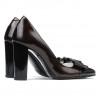 Elegante Damenschuhe 1262 bordeaux satiniert Leder+schwarzes Lackleder