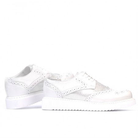 Damenschuhe casual 663-2 Perlmuttweiß kombiniert