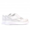 Damenschuhe casual 663-2 Perlmuttweiß kombiniert