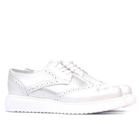 Damenschuhe casual 663-2 Perlmuttweiß kombiniert