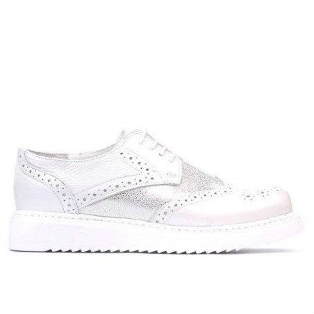 Damenschuhe casual 663-2 Perlmuttweiß kombiniert