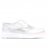 Damenschuhe casual 663-2 Perlmuttweiß kombiniert