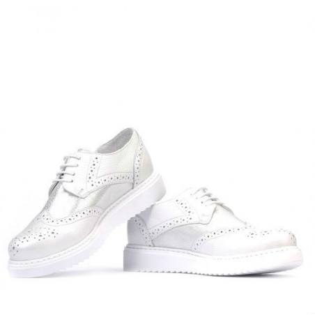 Damenschuhe casual 663-2 Perlmuttweiß kombiniert