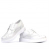 Damenschuhe casual 663-2 Perlmuttweiß kombiniert