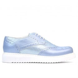 Damen Casual-Schuhe 663-2 in Perlglanz Blau kombiniert
