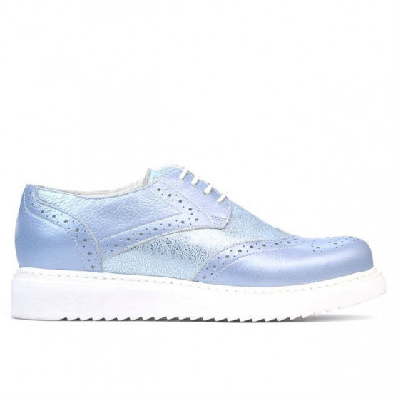 Damen Casual-Schuhe 663-2 in Perlglanz Blau kombiniert Damen Casual-Schuhe 663-2 in Perlglanz Blau kombiniert
