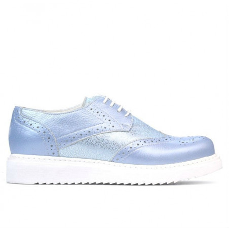 Damen Casual-Schuhe 663-2 in Perlglanz Blau kombiniert