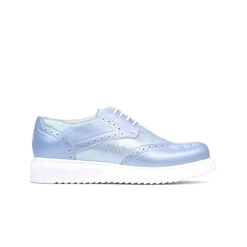 Damen Casual-Schuhe 663-2 in Perlglanz Blau kombiniert