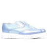 Damen Casual-Schuhe 663-2 in Perlglanz Blau kombiniert