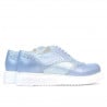 Damen Casual-Schuhe 663-2 in Perlglanz Blau kombiniert