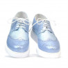 Damen Casual-Schuhe 663-2 in Perlglanz Blau kombiniert