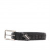 Herren Gürtel 18b schwarz+Kroko schwarz
