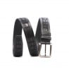 Herren Gürtel 18b schwarz+Kroko schwarz