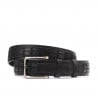 Herren Gürtel 18b schwarz+Kroko schwarz