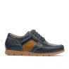 Kinder-Schuhe 164 indigo+braun