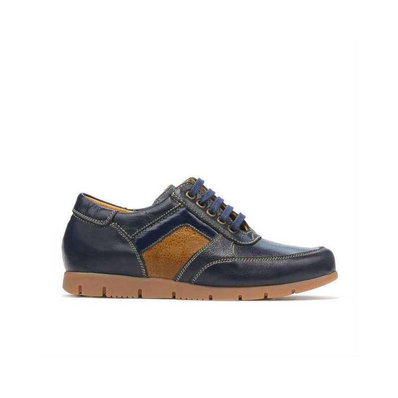 Kinder-Schuhe 164 indigo+braun